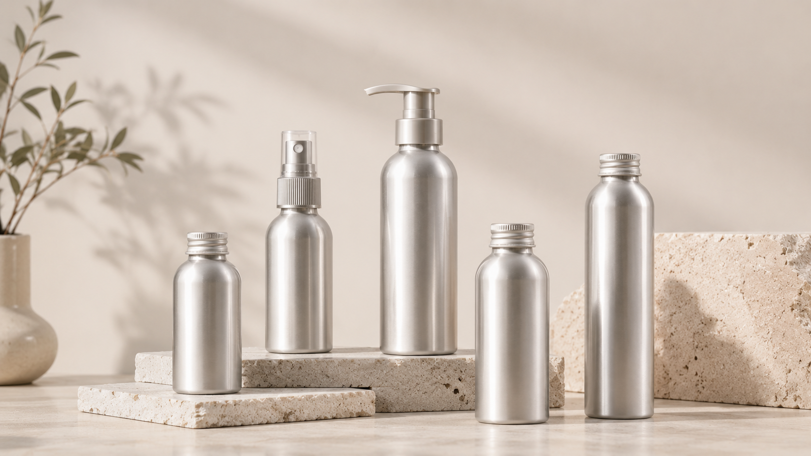 Premium aluminum cosmetic bottles - Green Packing